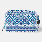 Ukrainian traditional vushuvanka folk art pattern waschbeutel (Rückseite)