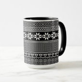 Ukrainian traditional vushuvanka folk pattern  tasse (VorderseiteRechts)