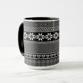 Ukrainian traditional vushuvanka folk pattern  tasse (Vorderseite Links)