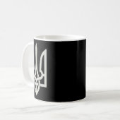 Ukrainian Trident Emblem Save Ukraine Resist Slava Kaffeetasse (Vorderseite Links)