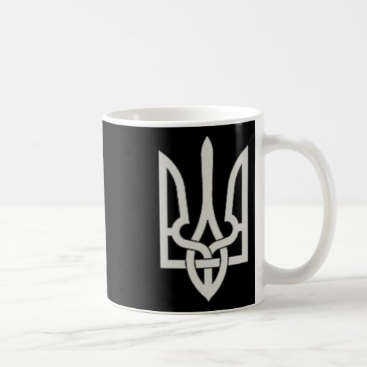 Ukrainian Trident Emblem Save Ukraine Resist Slava Kaffeetasse (Rechts)