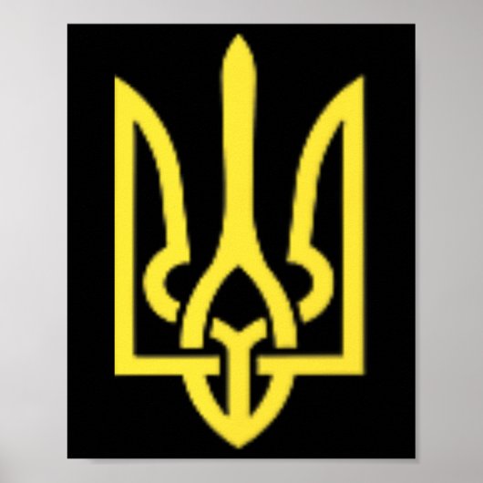 Ukrainian Trident - Ukraine Tryzub Symbol  Poster (Vorne)