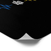 Ukrainian Tryzub Symbol With Sword - Ukraine Tride Poster (Ecke)