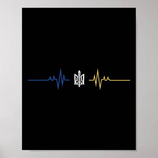 Ukrainian Tryzub Symbol With Sword - Ukraine Tride Poster (Vorne)