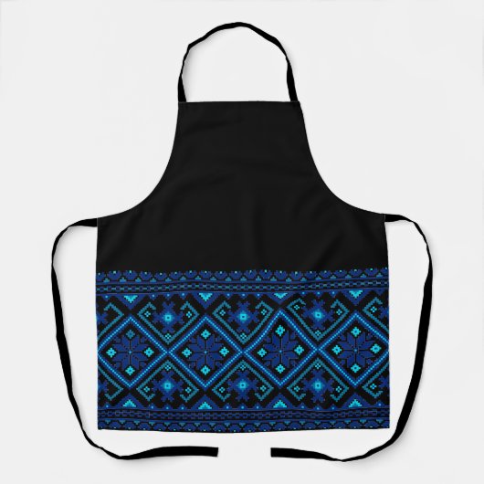 Ukrainian vushuvanka folk art All-Over Print Apron Schürze (Vorderseite)