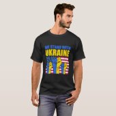 Ukrainian We Support Ukraine Flag I Stand With Ukr T-Shirt (Vorne ganz)