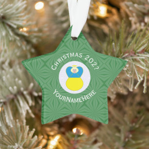 Ukrainianischer Engel Weihnachtsflagge Personalisi Ornament