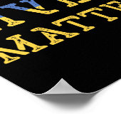 Ukrainianisches Leben Problem-Shirt Ukraine-Flagge Poster (Ecke)