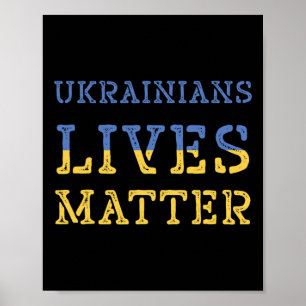 Ukrainianisches Leben Problem-Shirt Ukraine-Flagge Poster