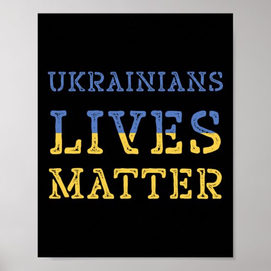 Ukrainianisches Leben Problem-Shirt Ukraine-Flagge Poster (Vorne)