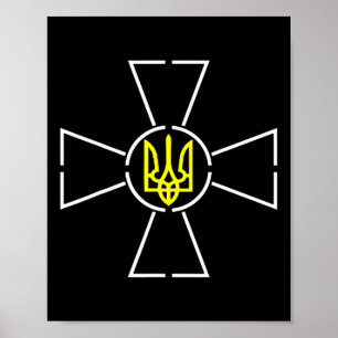 Ukrainianisches Wappen T-Shirt Präsident Zelensky  Poster