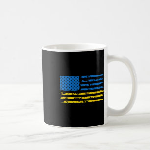 Ukrainisch-amerikanische Flagge Amerika USA Ukrain Kaffeetasse