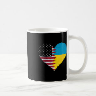 Ukrainisch Amerikanische Flagge Amerika USA Ukrain Kaffeetasse