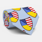 Ukrainisch-Amerikanische Schild-Flagge Krawatte (Gerollt)