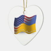 Ukrainisch-Amerikanische wellenartig bewegende Keramik Ornament (Links)