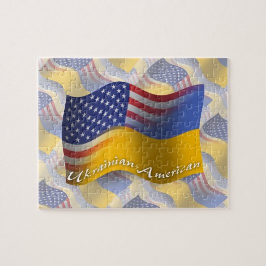 Ukrainisch-Amerikanische wellenartig bewegende Puzzle (Horizontal)