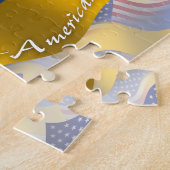 Ukrainisch-Amerikanische wellenartig bewegende Puzzle (Seite)