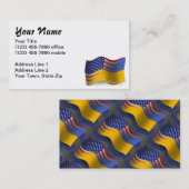 Ukrainisch-Amerikanische wellenartig bewegende Visitenkarte (Vorne/Hinten)