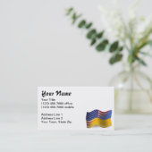 Ukrainisch-Amerikanische wellenartig bewegende Visitenkarte (Stehend Vorderseite)