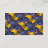 Ukrainisch-Amerikanische wellenartig bewegende Visitenkarte (Rückseite)