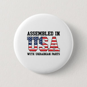 Ukrainisch-amerikanischer Patriot, in den USA gewa Button