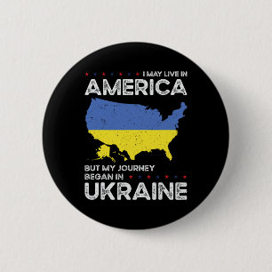 Ukrainisch-amerikanischer Patriot USA Ukrainische Button