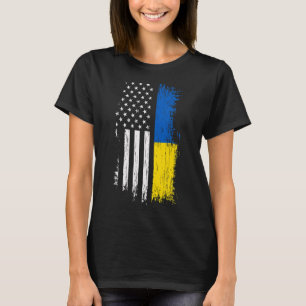 Ukrainisch-Amerikanisches Flaggen-T-Shirt - Stolz  T-Shirt