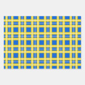 Ukrainisch Blau und Gelb Kariert Geschenkpapier Set (Vorderseite 2)
