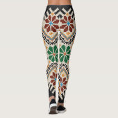 Ukrainisch Cross-Stitch: Ethnisch handgefertigte M Leggings (Rückseite)