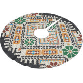 Ukrainisch Cross-Stitch: Ethnisch handgefertigte M Polyester Weihnachtsbaumdecke (Schrägansicht)