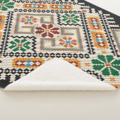 Ukrainisch Cross-Stitch: Ethnisch handgefertigte M Sherpadecke (3/4)