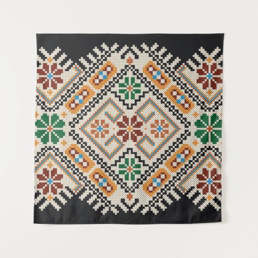 Ukrainisch Cross-Stitch: Ethnisch handgefertigte M Wandteppich (Vorderseite)