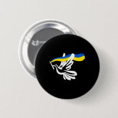 Ukrainisch Gelbe blaue Flagge mit Unterstützung fü Button (Vorne & Hinten)