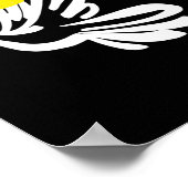 Ukrainisch Gelbe blaue Flagge mit Unterstützung fü Poster (Ecke)