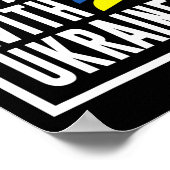 Ukrainisch Ich stehe mit der Ukraine  Poster (Ecke)