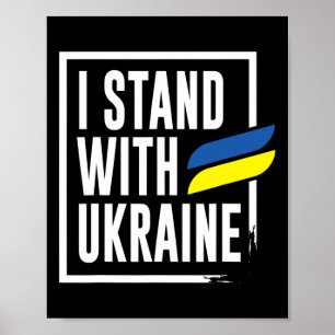 Ukrainisch Ich stehe mit der Ukraine Poster