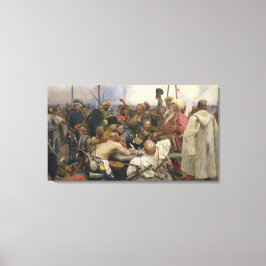 Ukrainisch Kozaky Canvas Print von Repin Leinwanddruck