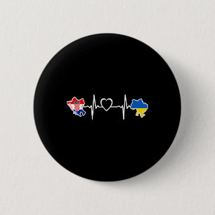 Ukrainisch kroatische Flagge - Ukraine Kroatien He Button
