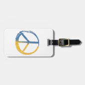 Ukrainisch - PEACE Symbol Blauer Gelber Ukraine Kr Gepäckanhänger (Vorderseite horizontal)
