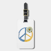 Ukrainisch - PEACE Symbol Signieren Daisy Ukraine Gepäckanhänger (Vorderseite vertikal)