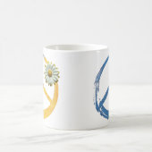 Ukrainisch - PEACE Symbol Signieren Daisy Ukraine Kaffeetasse (Mittel)