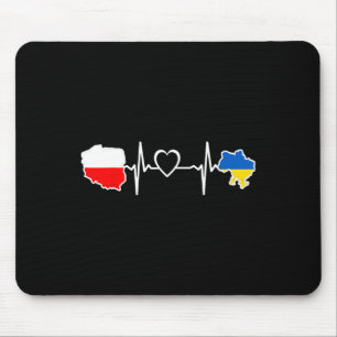 Ukrainisch polnische Flagge - Ukraine Polen Herzsc Mousepad