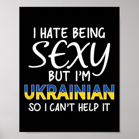 Ukrainisch Sein Lustiges Ukraine Poster (Vorne)