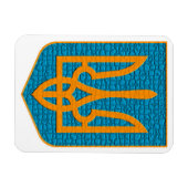 Ukrainisch Tryzub Magnet (Horizontal)