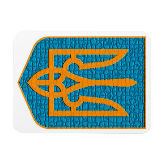 Ukrainisch Tryzub Magnet (Horizontal)