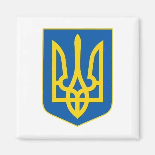 Ukrainisch Tryzub (Trident) - Wappen-Magnet Magnet (Vorne)