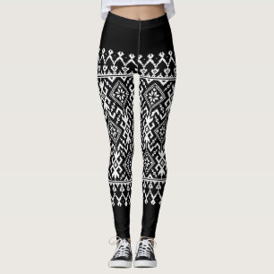 Ukrainisch Vyshyvanka: Fusion aus ethnischen Ornam Leggings