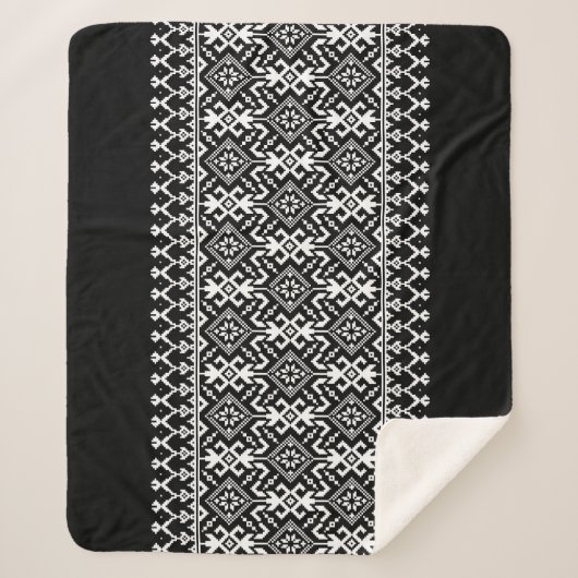 Ukrainisch Vyshyvanka: Fusion aus ethnischen Ornam Sherpadecke (Vorderseite)