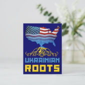 Ukrainische amerikanische Wurzeln Postkarte (Stehend Vorderseite)