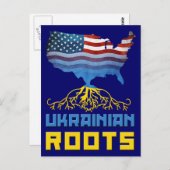 Ukrainische amerikanische Wurzeln Postkarte (Vorne/Hinten)